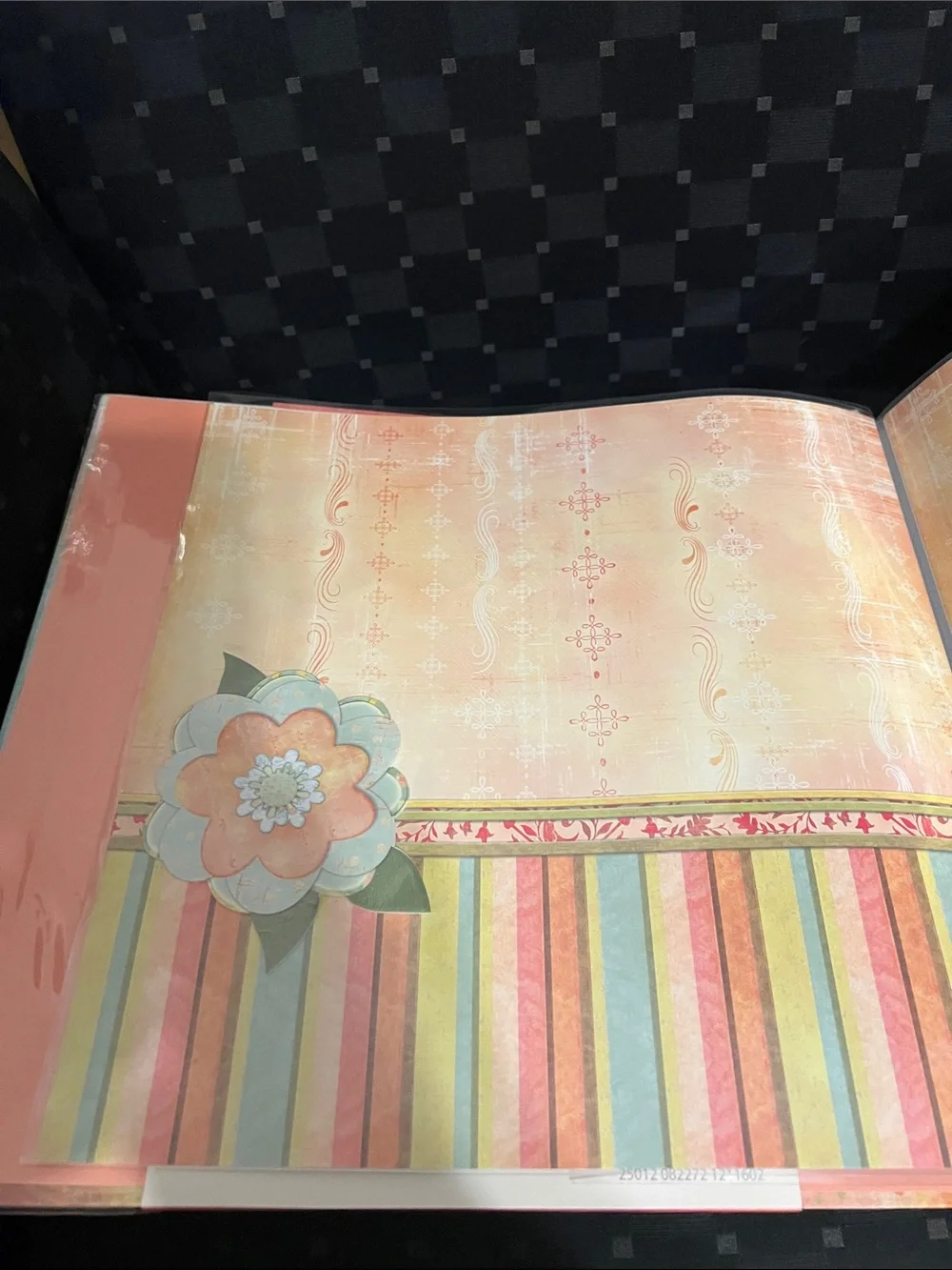 Scrapbook Decorative 12x12 Album Pages - Coral & Teal